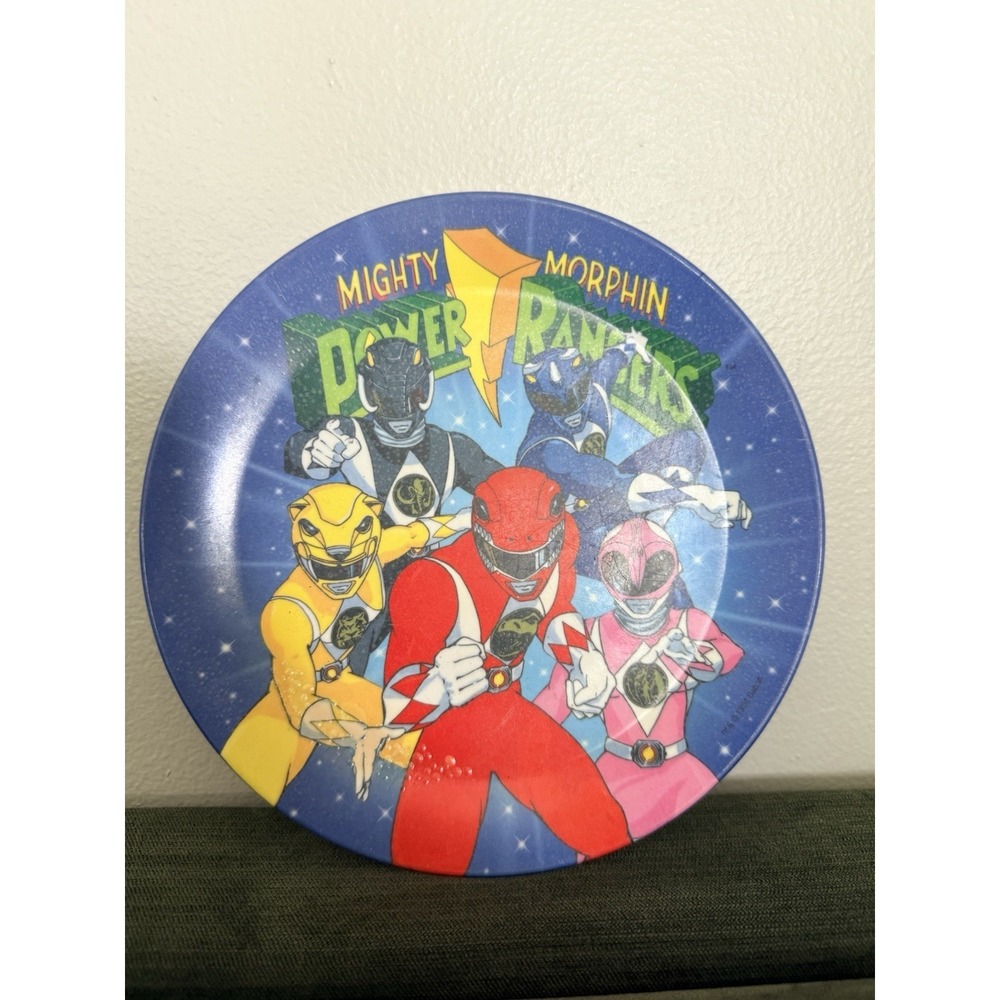 1994 Mighty Morphin Power Rangers : Saban Childrens Plastic Melamine Plate USA